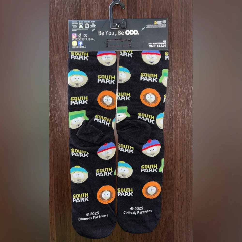 SOUTH PARK ODD SOX NOVELTY CREW SOCKS NWT MEN’S SHOE SIZE 6-13